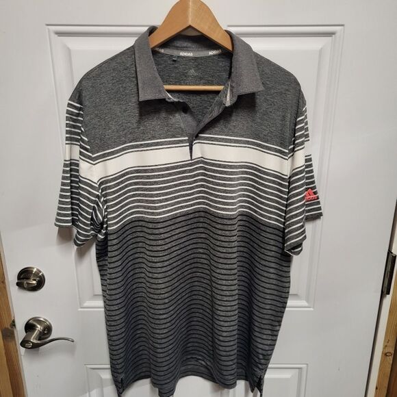 adidas Other - Adidas Men's Grey‎ White Polo Shirt Size Xlg